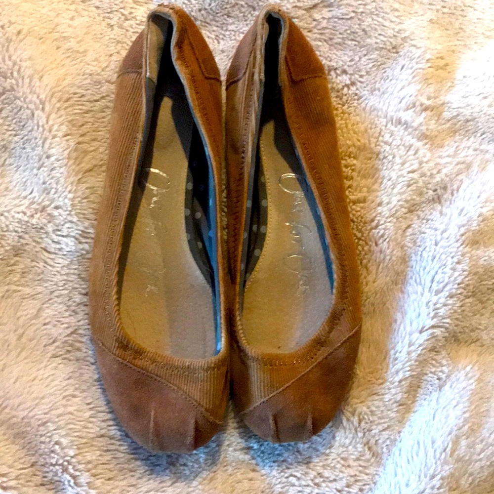 TOMS corduroy ballet flats GUC